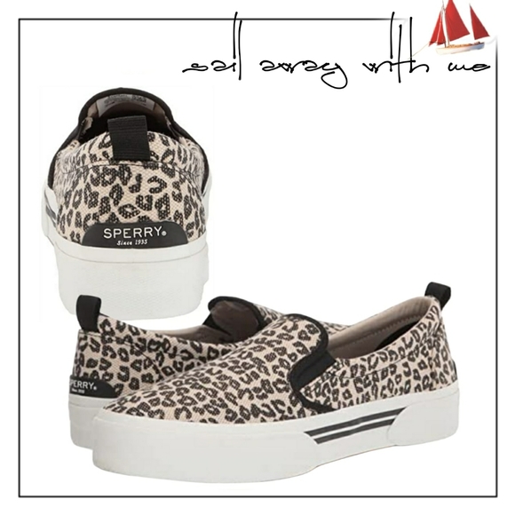 Sperry Leopard Slip Ons Women's Wave Canvas Sneaker 🌟 NWT - Picture 14 of 16